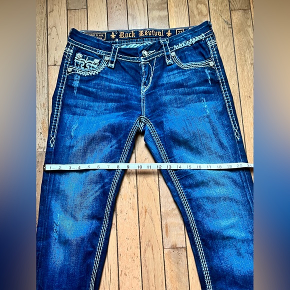 Rock Revival Women's 27 Serena Easy Boot Blue Denim Jeans Pants buckle - Picture 12 of 15